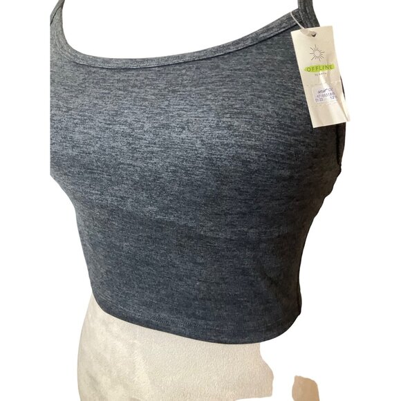 NWT Offline By Aerie The Hugger Longline Racerback Charcoal Sports Bra   Size Sm - Picture 2 of 12